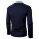 Men's Golf Shirt Striped Solid Colored Long Sleeve Going out Tops Business Navy Blue / Work