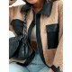 Women's Jacket Street Daily Fall Winter Regular Coat Regular Fit Warm Breathable Casual Jacket Long Sleeve Color Block Fur Trim