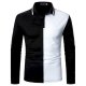 Men's Golf Shirt Color Block Button-Down Long Sleeve Street Tops Business Sportswear Casual Comfortable Black