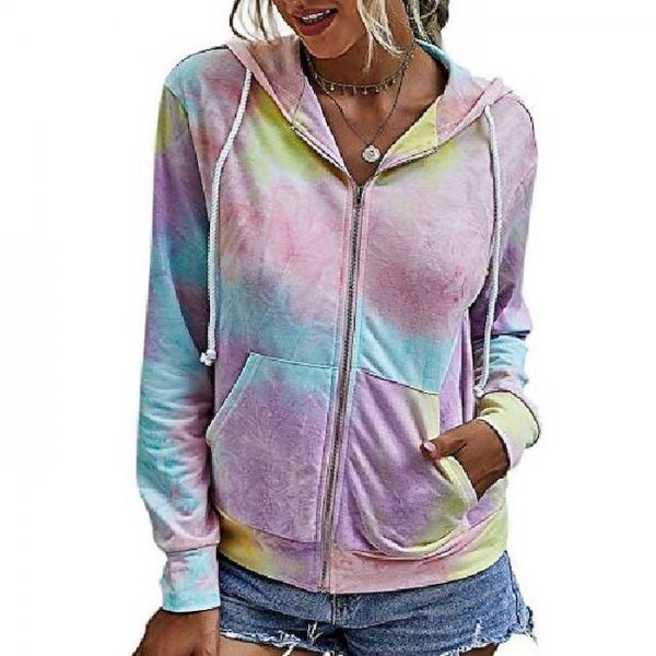 Women's Sporty Polyester Coat Tops Purple / Blue