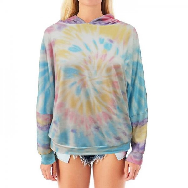 Women's Hoodie Sweatshirt Tie Dye Casual Daily Sports Sportswear Streetwear Hoodies Sweatshirts  Purple Yellow Blushing Pink