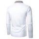 Men's Golf Shirt Solid Colored Patchwork Long Sleeve Daily Tops Business Round Neck White